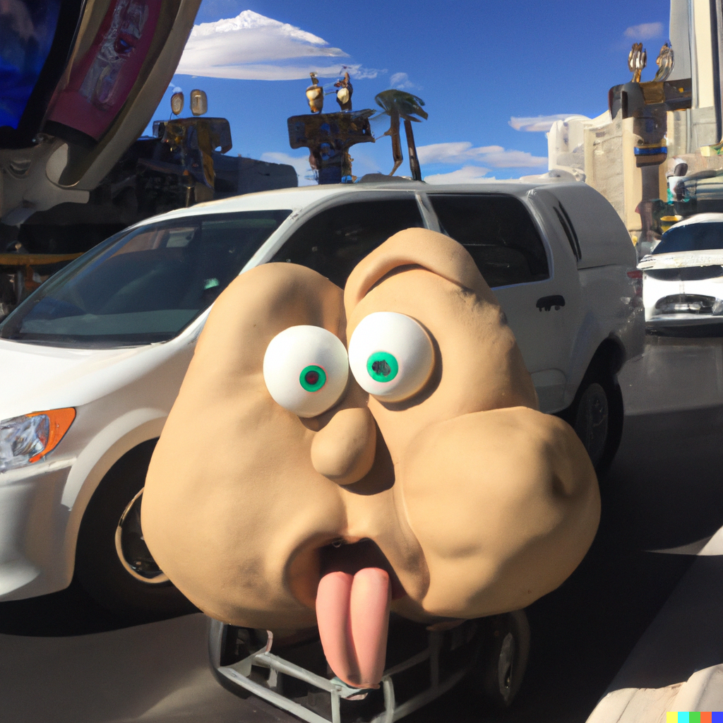 DALL·E 2024-07-23 21.06.12 - grumpy mash potato cars on las vegas strip.png